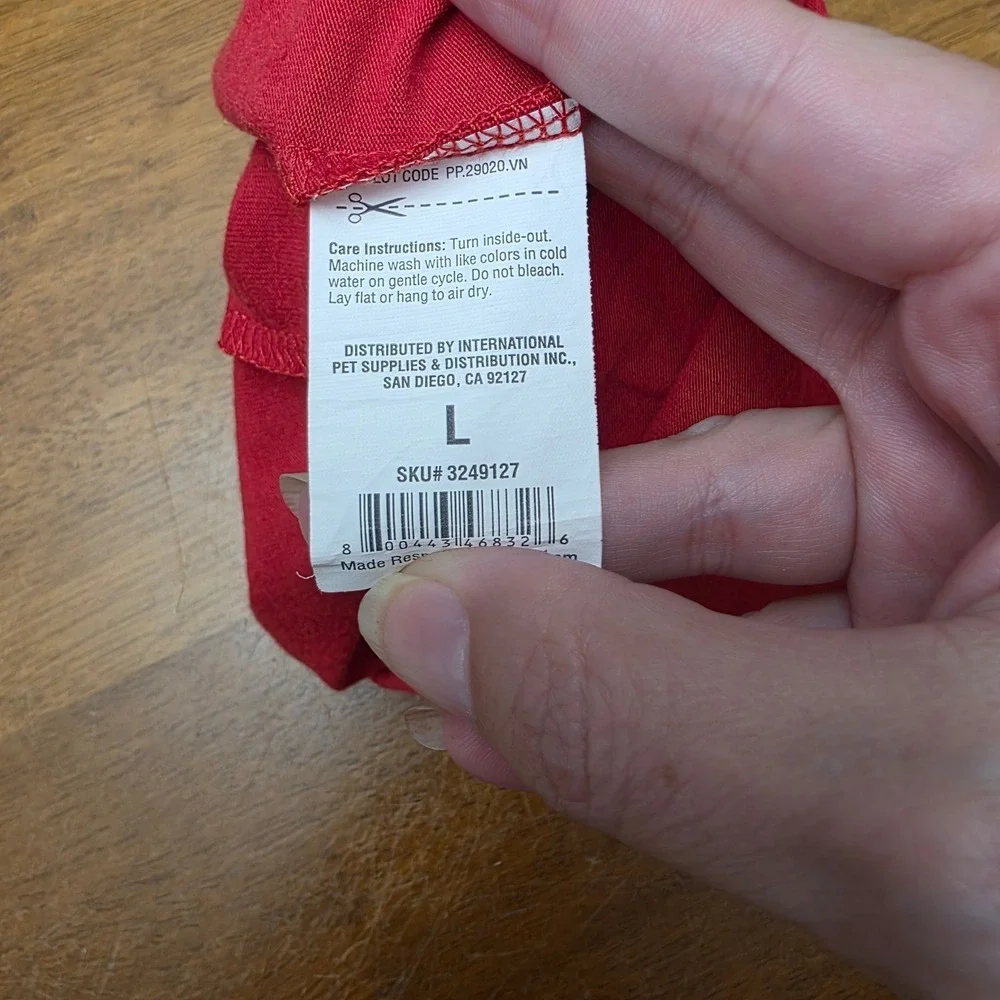 I Do‎ What I Want Pet Dog Shirt Red Graphic  Top Size L Fits Small to Medium Dog